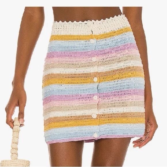 Lovers and Friends (@Revolve) Mini Skirt - Small - Horizon pastel stripe - Picture 1 of 9
